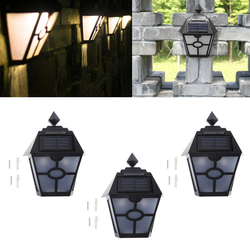 3 Pcs Solar Lights Outdoor, Wall Lamp, Waterproof Led Solar Lights for