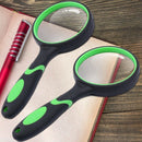 2Pcs Non-Slip Soft Handle 75Mm 10X Magnifying Glass, Hand-Held Reading Magn