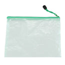 A4 green net PVC folder bag with zipper A6K4