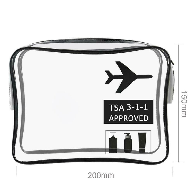 Unisex TPU Transparent Waterproof Cosmetic Bag Travel Makeup Organizer Case A