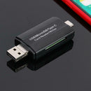 3 in 1 OTG Card Reader Type-C+Micro USB+USB2.0 for TF Memory Card Android