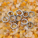 50PCS Fishing Solid Stainless SteelConnector Snap Split Tackle Lure SH Ring G8K0