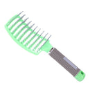 Vented Styling Hair comb Detangling Thick Hair Massage Brush Green