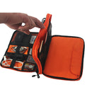Nylon Dual Layer Travel Phone Charger Accessories Organizer Bag S-Grey