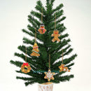 6Pcs Christmas Tree Ornament Polymer Clay Pendants Hanging XMAS Home Decor Gift