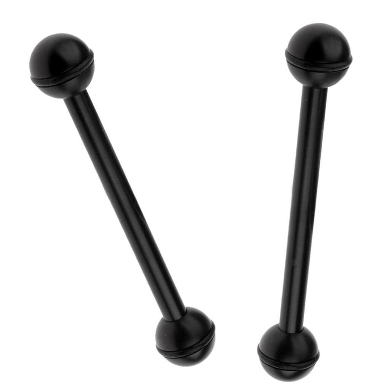 Set 2 Aluminum Alloy Double Ball Arm Adapter Connector for Underwater Camera