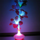 Fiber Flower Vase Optical Fiber LED Lamp Valentine's Day Night Light Home Dec&+