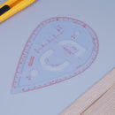 Plastic Sleeve Button Cutting Ruler Clothing Sample Pockets Collar Drawing