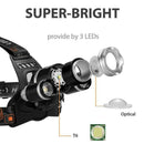 6000LM LED Headlight Headlamp Head Torch Flashlight Outdoor Work Light Lamp