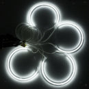 Automotive 131mm 6500K White Light Car CCFL SMD LED Angel Eyes Halo Rings Kit -