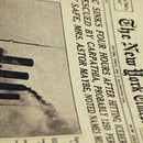 The New York Times History Poster Titanic Shipwreck Ret Old Paper Newspaper T1Y8