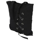 New Women's Casual Lace-up Canvas Tote Bag Female Canvas Shoulder Bags cros B6W1