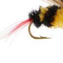 5Pcs Yellow and Black Bumble Bee Fly Insect Flies Dry Fly for Trout Fishing