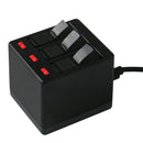 Rapid 3-Channel Battery Charger with USB Cable for Hero 5 Hero 6 Black Hero