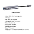 1X(Ult-Best 5-In-1 Type-C Hub Docking Station Support Hdmi+Sd/Tf Card Reade