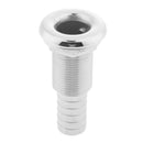 1" Hose Barb Polished 316 Stainless Steel Boat Thru Hull Fitting