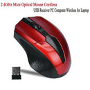 2.4GHz Wireless Optical Mouse Adjustable DPI Cordless Mice w Receiver for Laptop