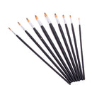 9pcs Painters Watercolor Acrylic Paint Oil Brushes Wood Handle Nylon Hair