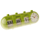 Creative Manual Flip Clock Simple Desk Down Page Clocks Table Clock-Green