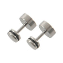Male female jewelry earrings carbon fiber inlay earplug 10 mm stainless ste P5V8