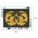 5D DIY Full Drill Diamond Painting 2 Dragons Cross Stitch Embroidery Mosaic