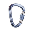 Screw Locking Mountaineering Climbing Carabiner 28KN - Light Blue