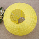 8 inch Round Chinese Paper Lantern DIY Paper Ball Lamp Party Decor (Yellow)