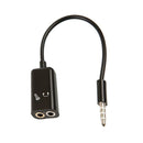 3.5mm Stereo Audio Splitter Male to Headphone Headset + Microphone Adapter cK2Z8