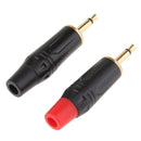 2Pcs 3.5mm Mono Male Repair Earphones Audio Solder Jack Plug Adapter