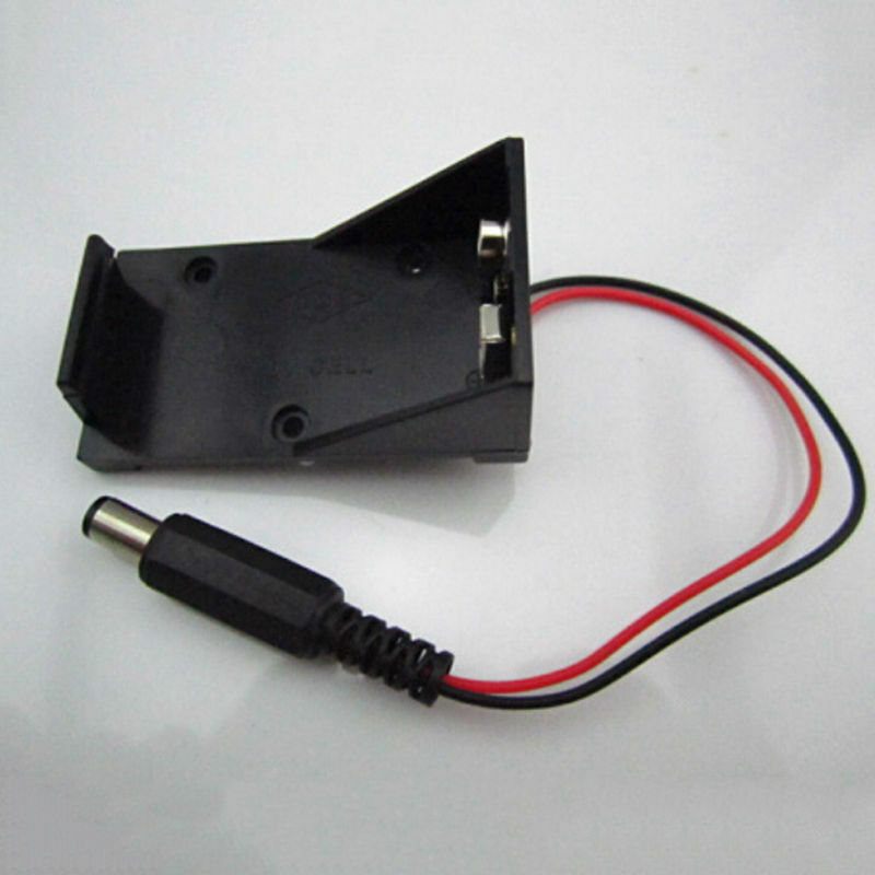 2PCS New 9V Battery Holder Box Case Wire Plug 5.5*2.1mm for Arduino Hn