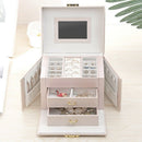 Casegrace Multi-Function Storage Box Leather Jewelry Organizer Multi-Layer