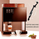 Double Head Anti-scald Handle Coffee Machine Cleaning Brush Spoon (Black)