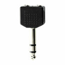 5X(6.35mm Male Plug to Dual 3.5mm Stereo Jack Female Socket Splitter Conne C4X8)