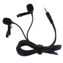 Mini Lavalier Lapel Microphone Dual Headed Recording Clip On Mic for Phone SEAU