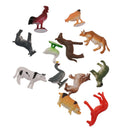 12 Pieces Party Pack Mini Farm Animals Plastic Mini Educational Farm Animal Toys