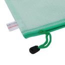 12 Pcs A4 Paper Gridding Zipper Closure Files Bags Folders Green B4R7