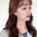 Personality Abstract Asymmetric Hollow Face Outline Stud Drop Earrings Jewelry