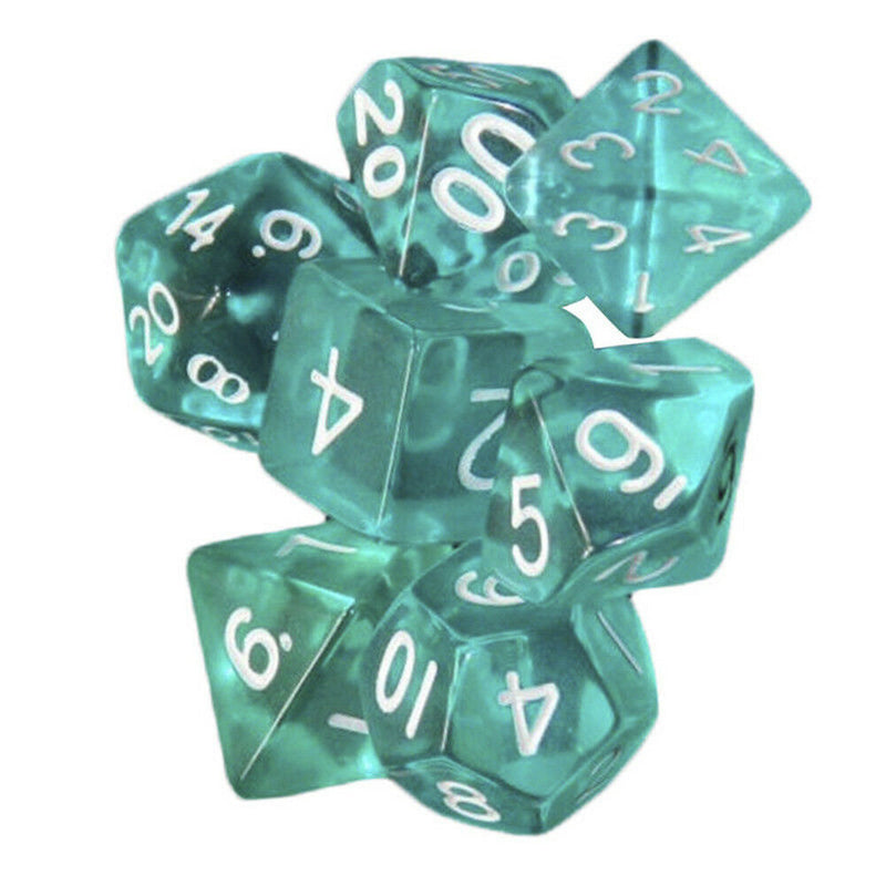 7Pcs/set Plastic Polyhedral Dice For DND RPG MTG Role Playing TRPG Game With Bag