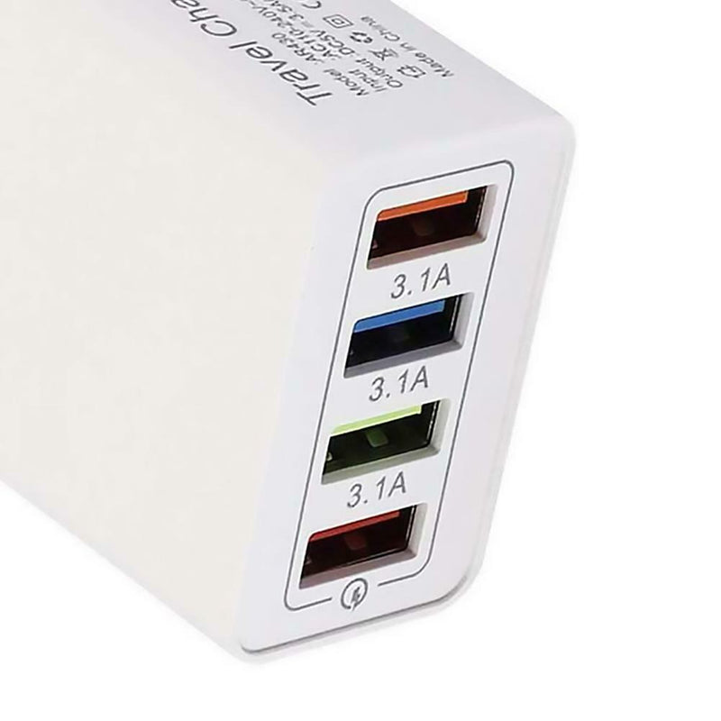 4 USB Travel Wall Charger 3A Mobile Phone Fast Charging Charger EU Plug Adapter