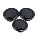 Plastic Snap Digital Camera Clip-on 34mm Center Pinch Lens Cap Cover - Black