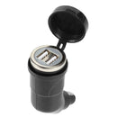 Motorcycle 3.1A Dual USB Charger with Blue Indicator for BMW Hella DIN Plug C