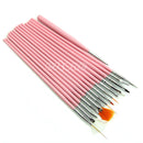 New 15 Pcs Nail Art Acrylic UV Gel Design Brush Set Painting Pen Tips Tools kit