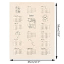 2020 Calendar Fabric Calendar Yearly Diary Study Planner Cloth Wall Hanging D BX