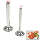 2xStainless Steel Sausage Stuffer Attachment Stuffing Tubes Fit For Food GrS.AU