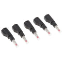 5x 4mm Male Retractable Sheath Banana Plug Solder Connector Black