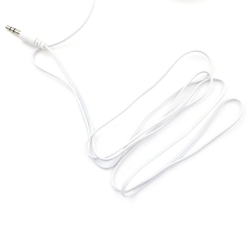 Mini White Dual Stereo 3.5mm Pillow Speaker For MP3 MP4 Player Phone CD Rad ï¼D