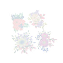 Flowers clothes patches heat transfer stickers printing iron on appliques M&O