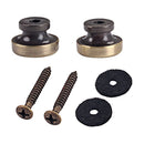 Set Of 6 Pcs Guitar End Pin Strap Buttons Locks Mounting Screws For Musical