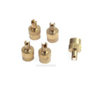 10pcs Coppe Slotted Head Valve Stem Caps for Car Motorcycle Schrader Valve Tools