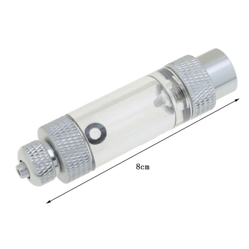 2 Pcs Aluminium Aquarium Inline CO2 Bubble Counter With Check Valve